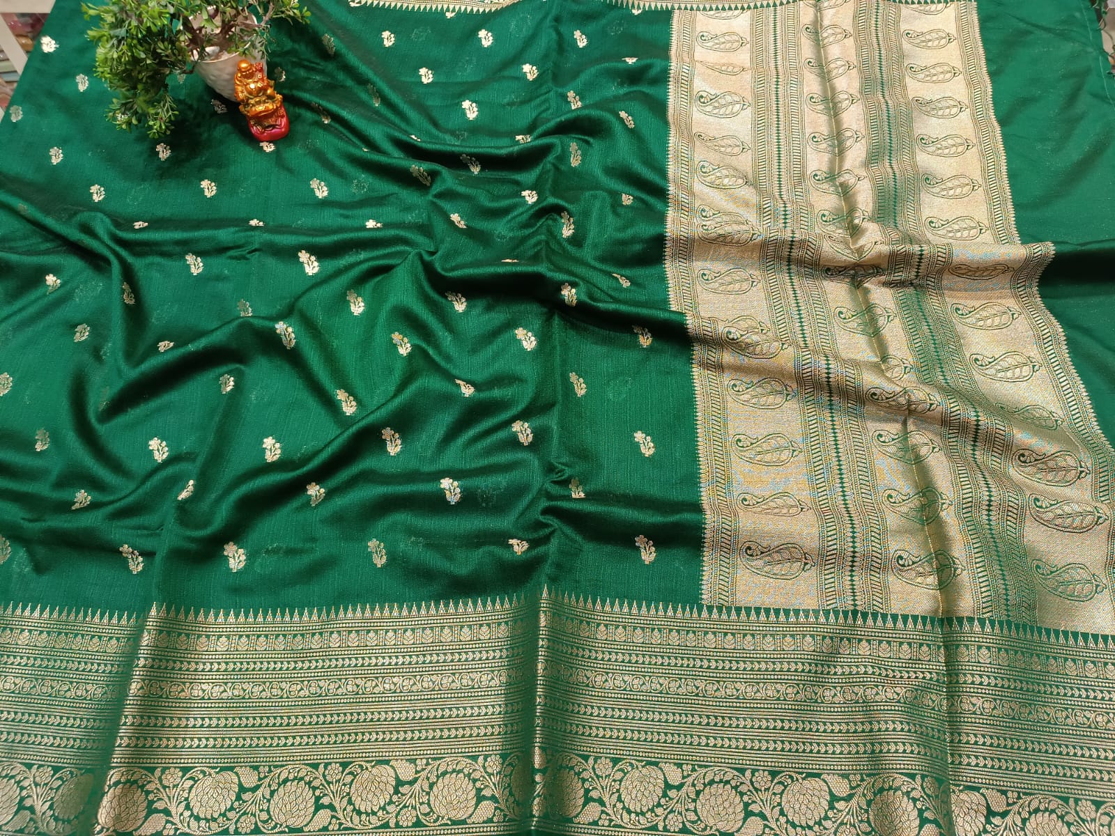 Semi Tussar Silk Saree | Banarasi Handwoven Saree from Varanasi