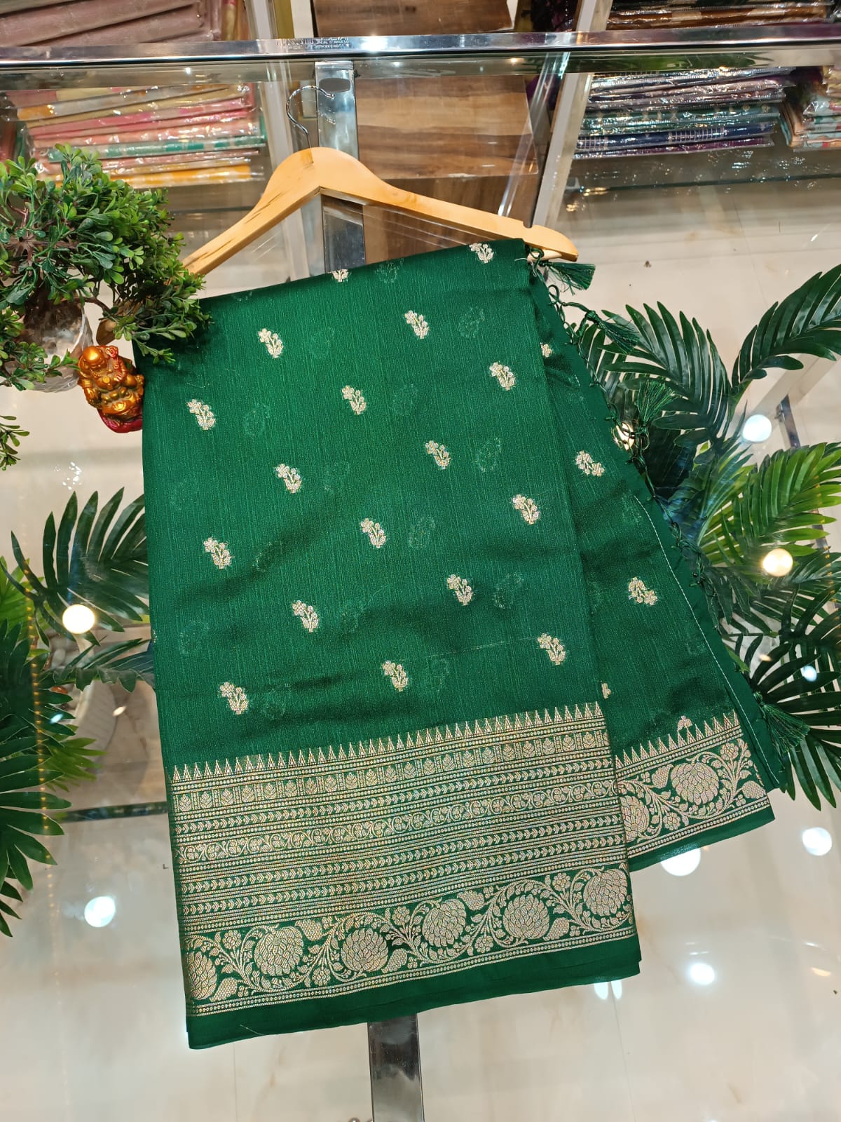 Semi Tussar Silk Saree | Banarasi Handwoven Saree from Varanasi
