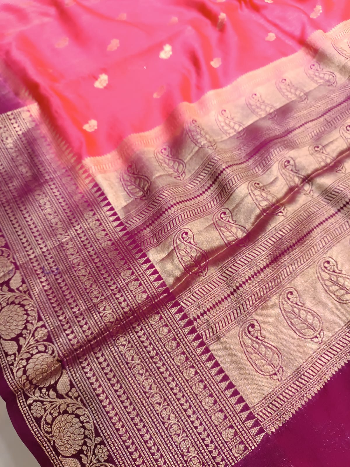Semi Tussar Silk Saree | Banarasi Handwoven Saree from Varanasi