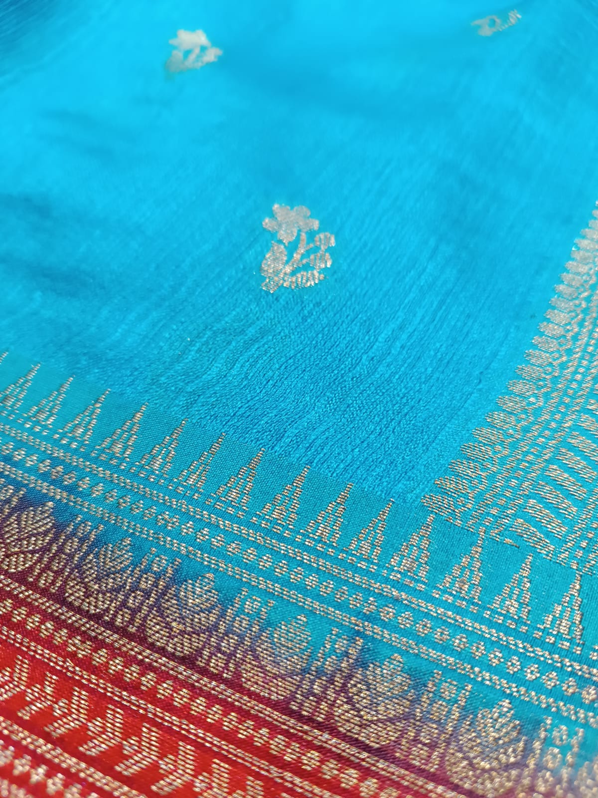 Semi Tussar Silk Saree | Banarasi Handwoven Saree from Varanasi