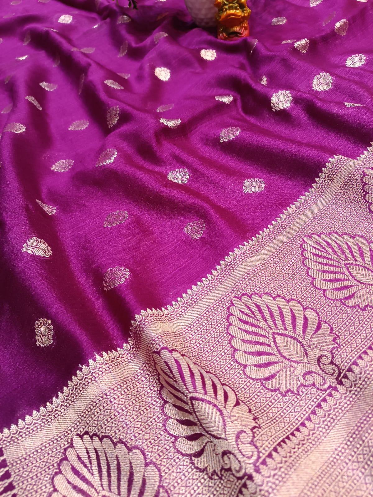 Semi Tussar Silk Saree | Banarasi Handwoven Saree from Varanasi