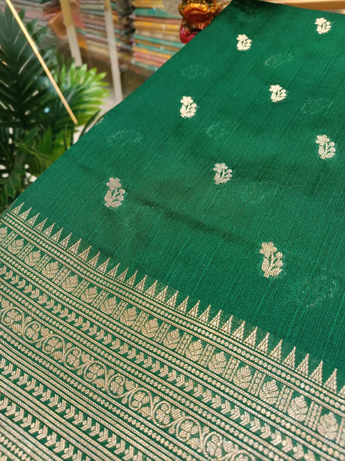 Semi Tussar Silk Saree | Banarasi Handwoven Saree from Varanasi