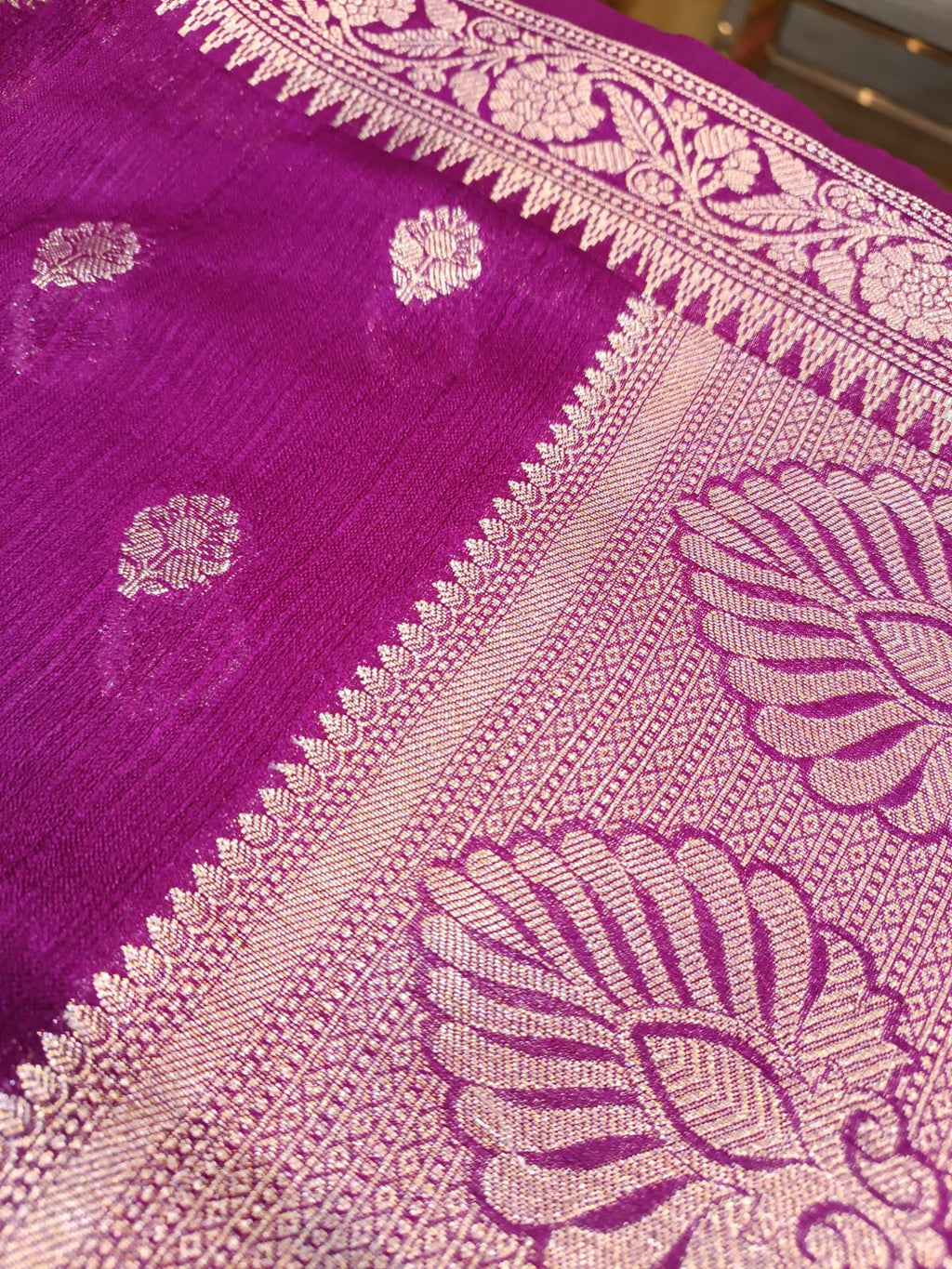 Semi Tussar Silk Saree | Banarasi Handwoven Saree from Varanasi