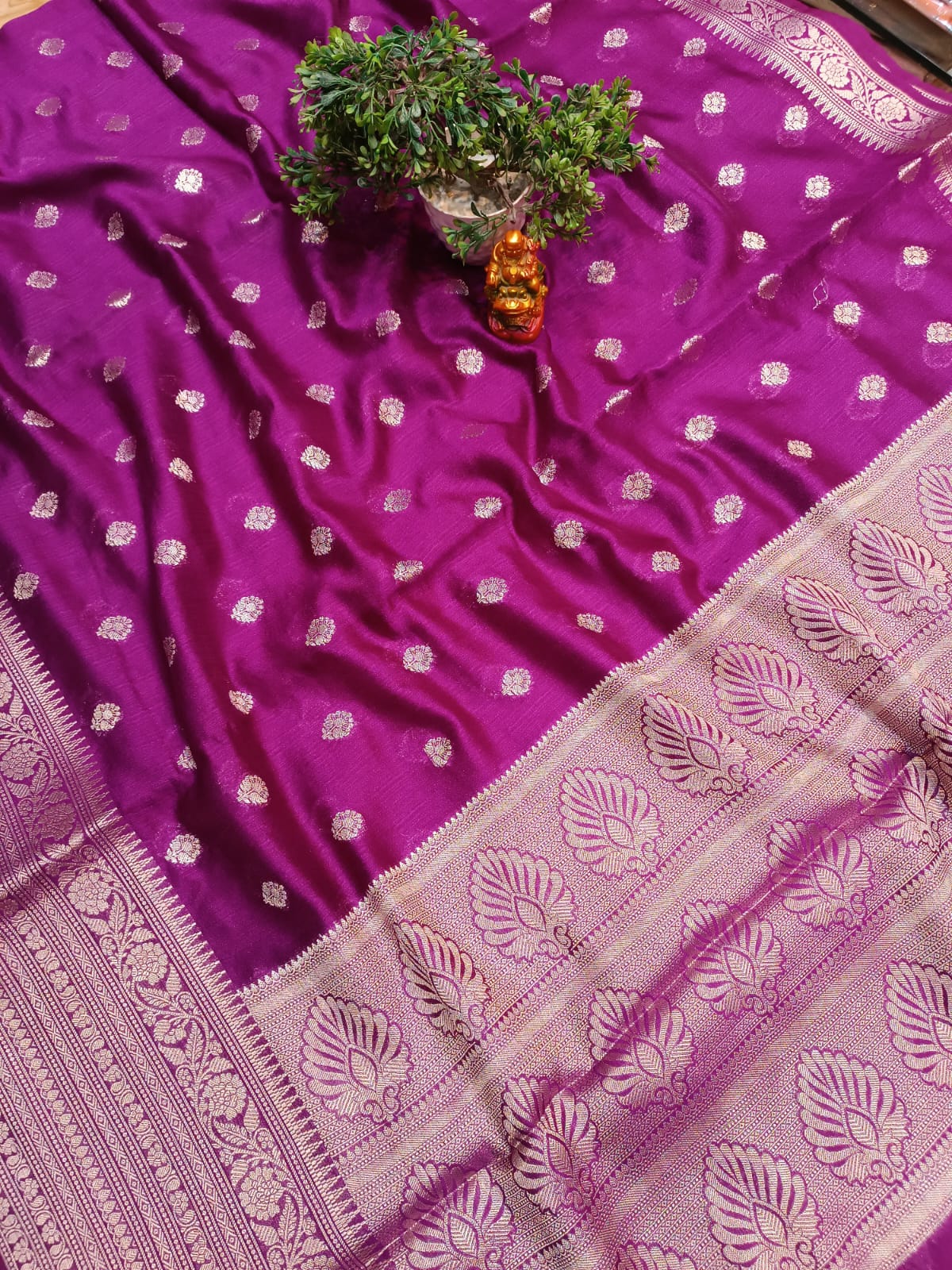 Semi Tussar Silk Saree | Banarasi Handwoven Saree from Varanasi