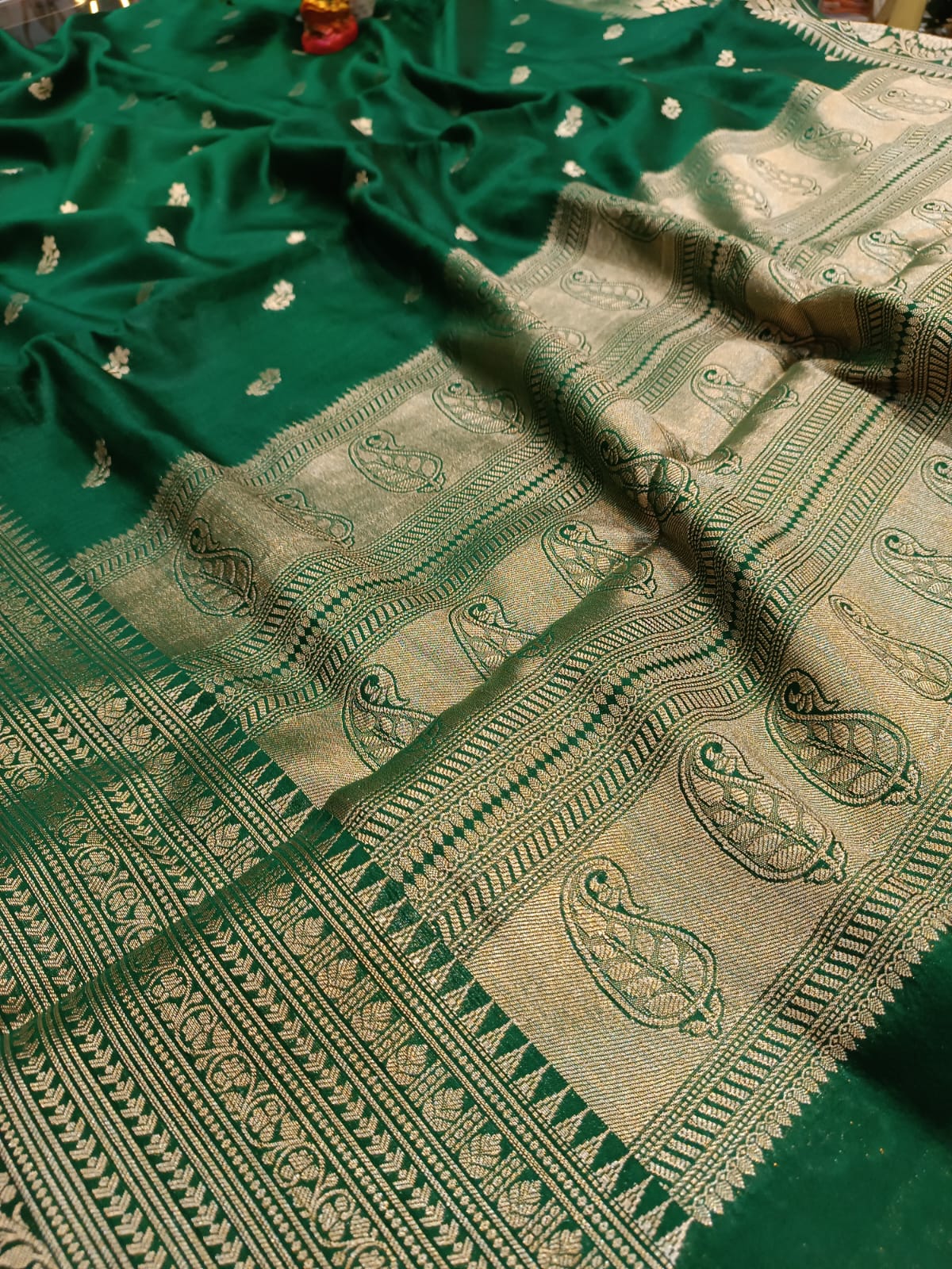 Semi Tussar Silk Saree | Banarasi Handwoven Saree from Varanasi