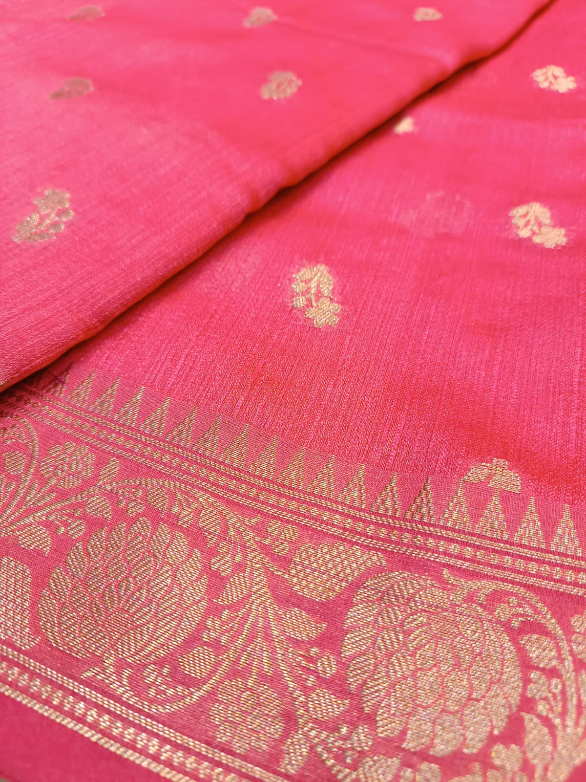 Semi Tussar Silk Saree | Banarasi Handwoven Saree from Varanasi