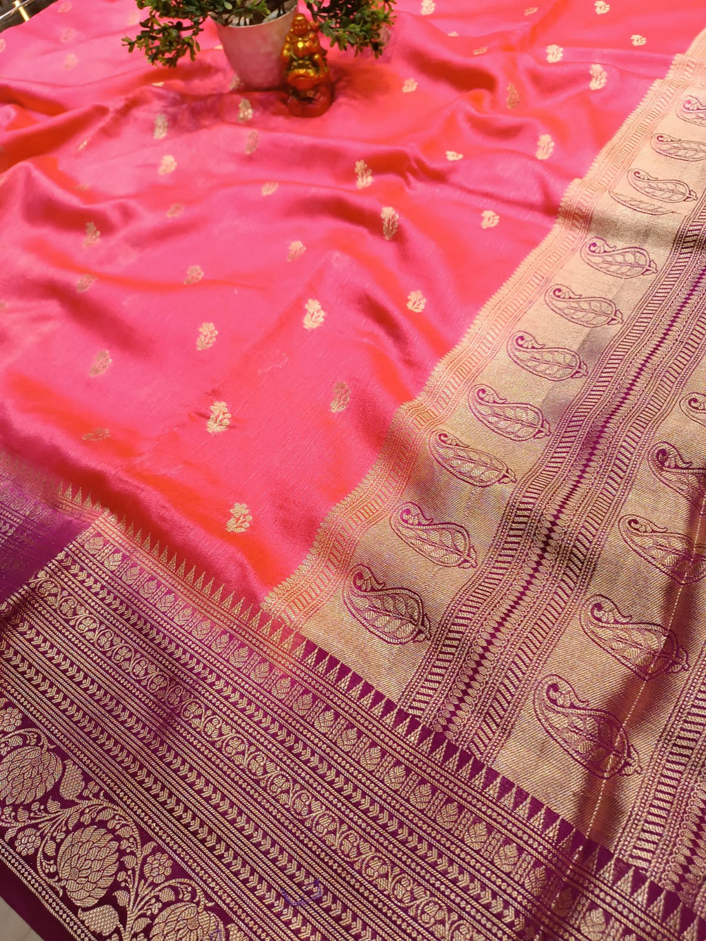Semi Tussar Silk Saree | Banarasi Handwoven Saree from Varanasi