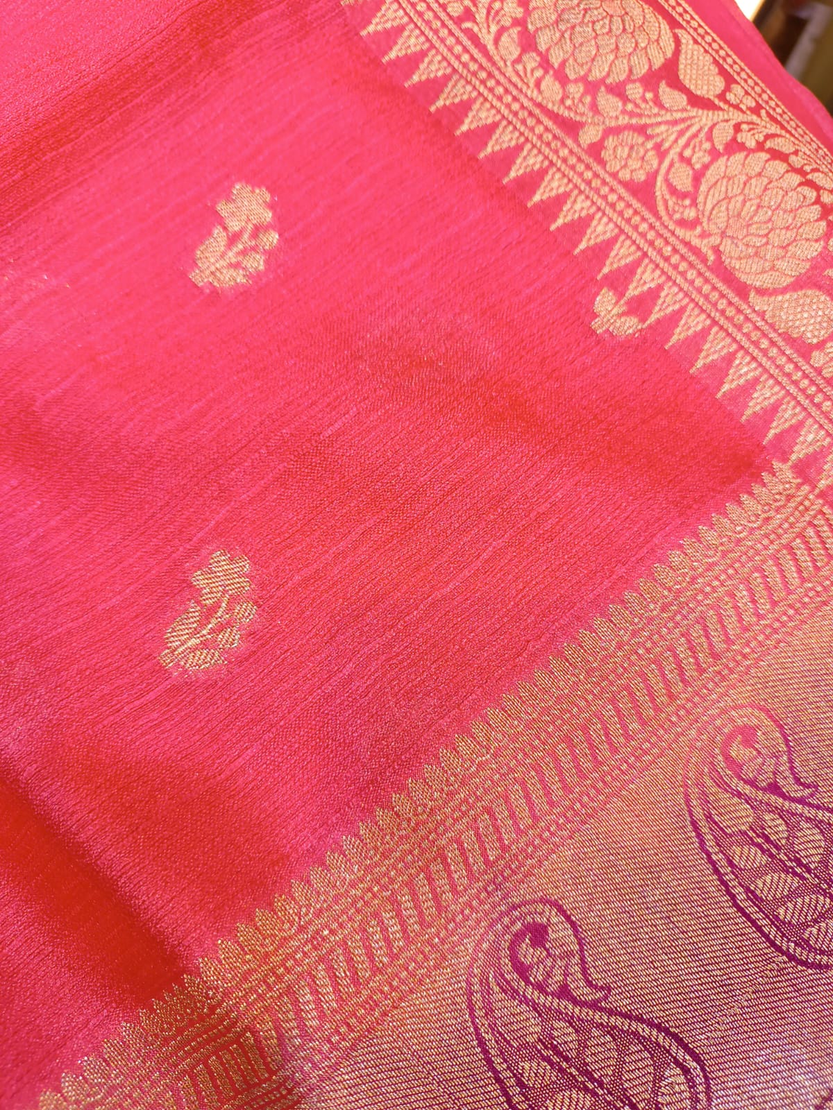 Semi Tussar Silk Saree | Banarasi Handwoven Saree from Varanasi