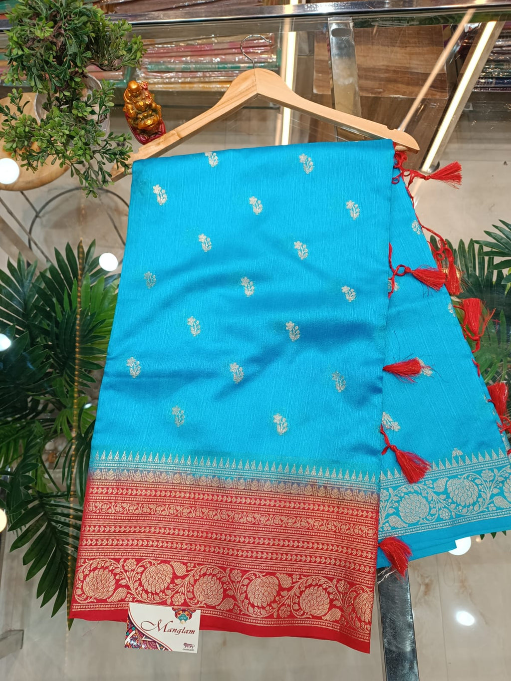 Semi Tussar Silk Saree | Banarasi Handwoven Saree from Varanasi