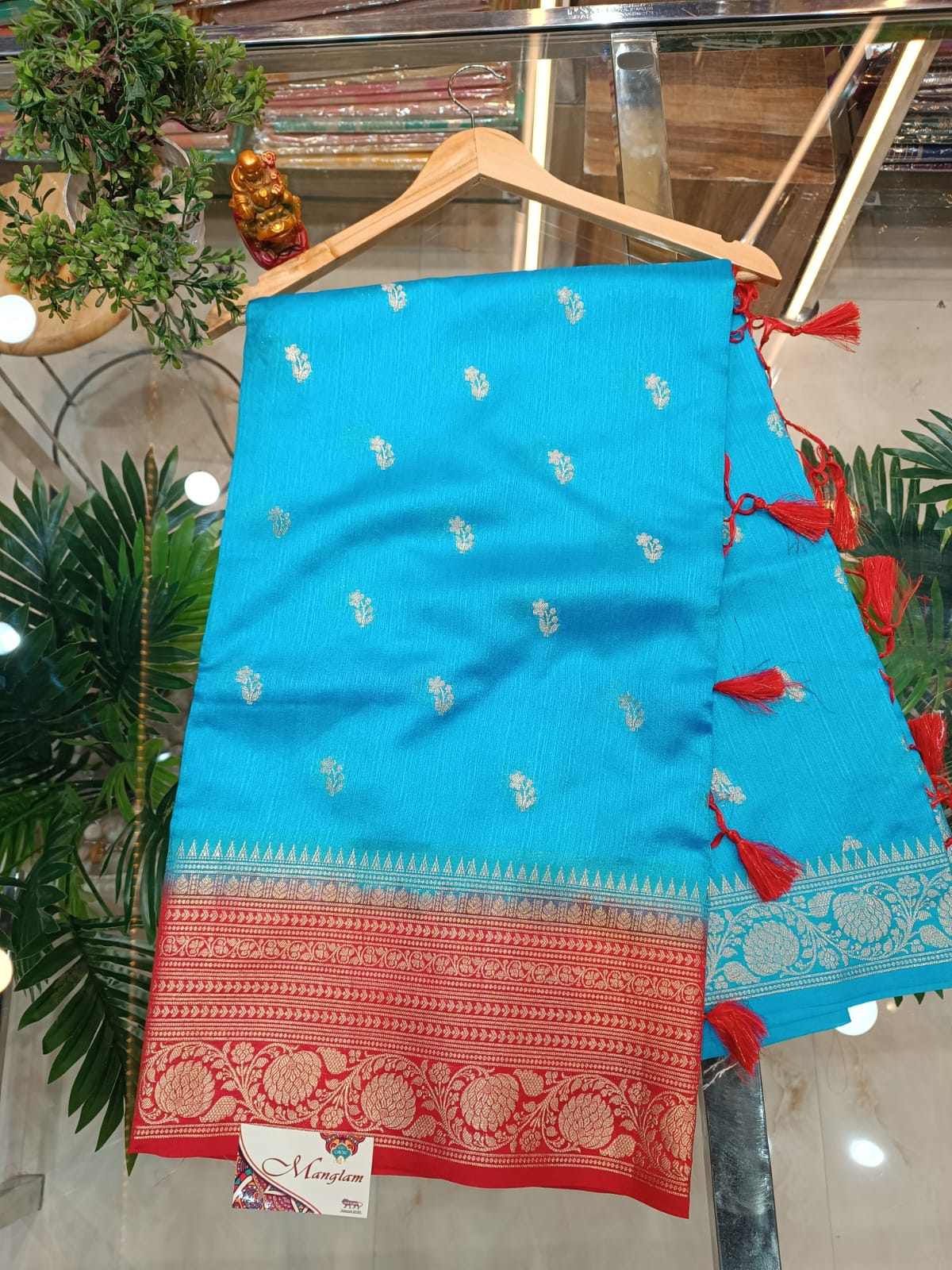 Semi Tussar Silk Saree | Banarasi Handwoven Saree from Varanasi