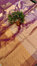 3 Shade Big Floral Tissue Silk Party Wear Saree | Manglam Banaras