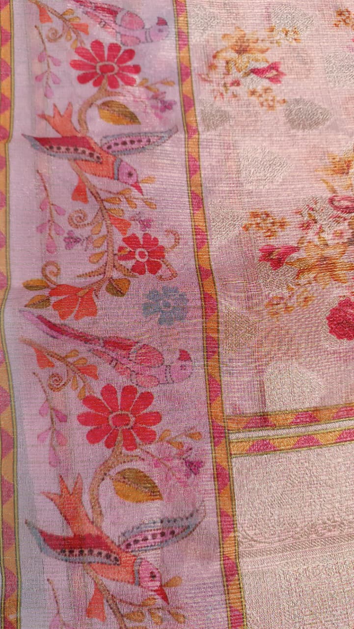 Digital Print Kota Tissue Saree | Manglam Banaras Varanasi