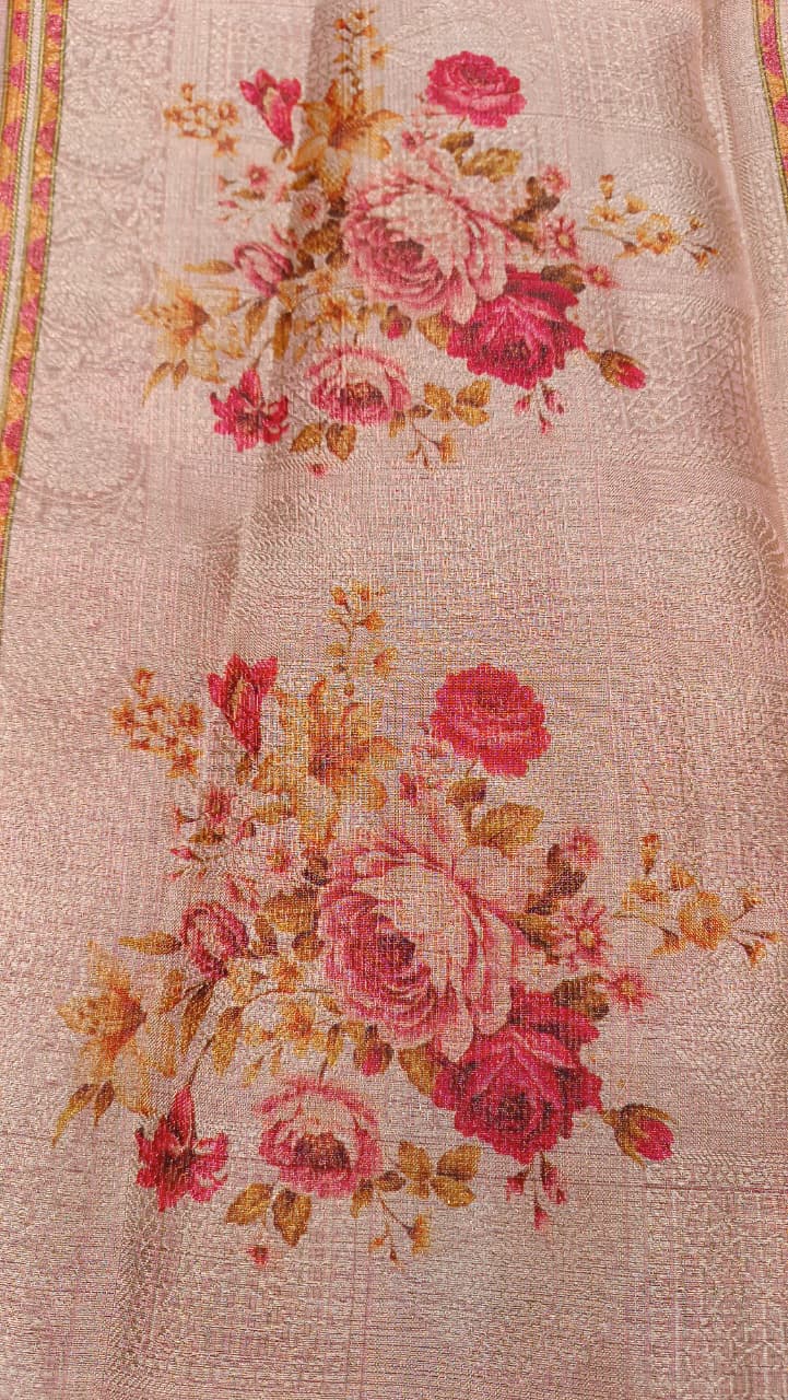 Digital Print Kota Tissue Saree | Manglam Banaras Varanasi