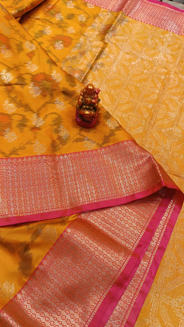 Pochampalli Design Tissue Silk Saree | New Collection — Manglam Banaras Varanasi