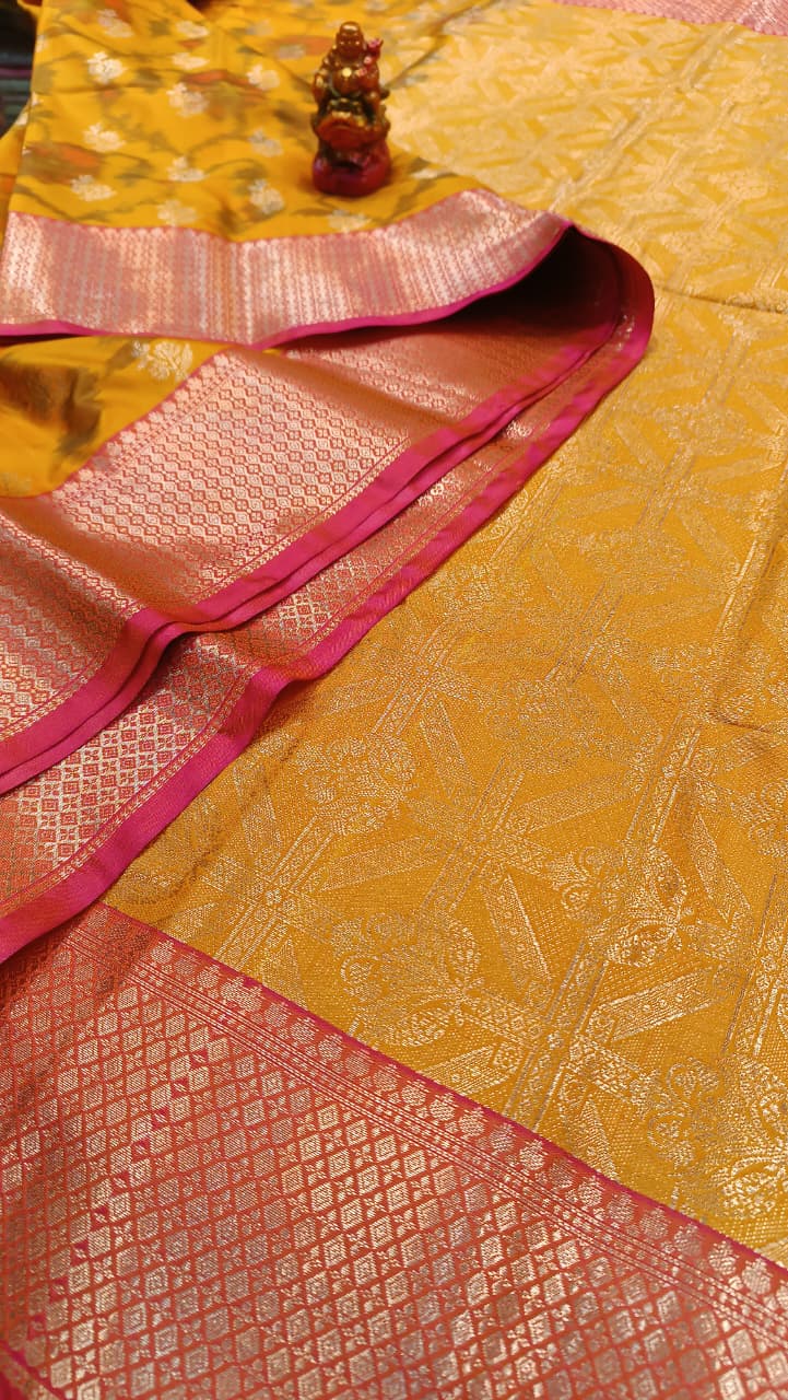 Pochampalli Design Tissue Silk Saree | New Collection — Manglam Banaras Varanasi