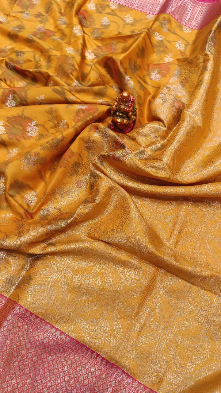 Pochampalli Design Tissue Silk Saree | New Collection — Manglam Banaras Varanasi