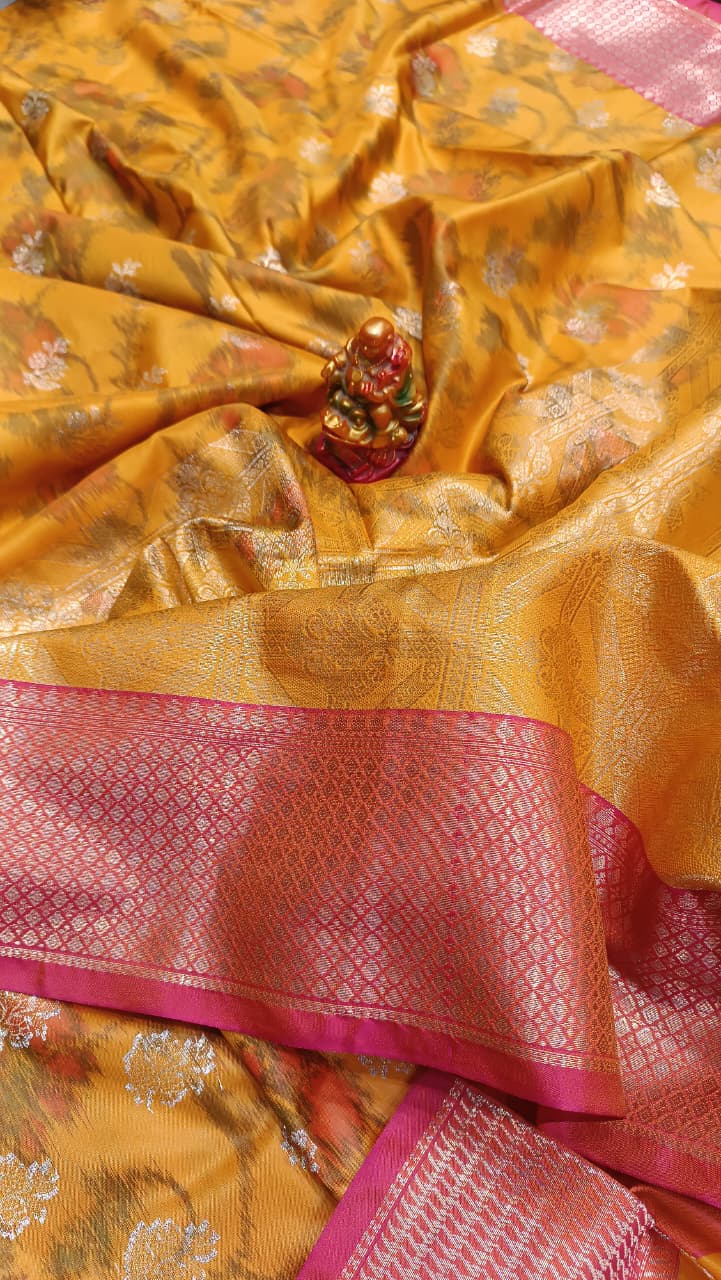 Pochampalli Design Tissue Silk Saree | New Collection — Manglam Banaras Varanasi