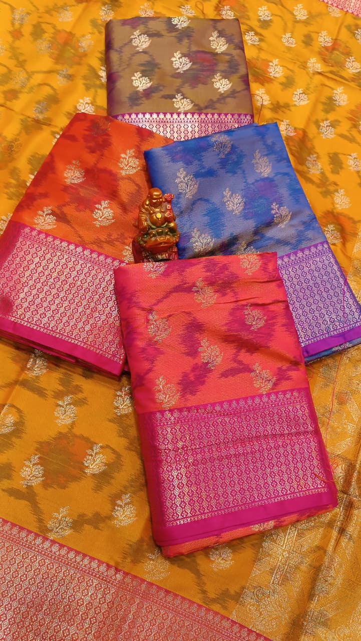 Pochampalli Design Tissue Silk Saree | New Collection — Manglam Banaras Varanasi