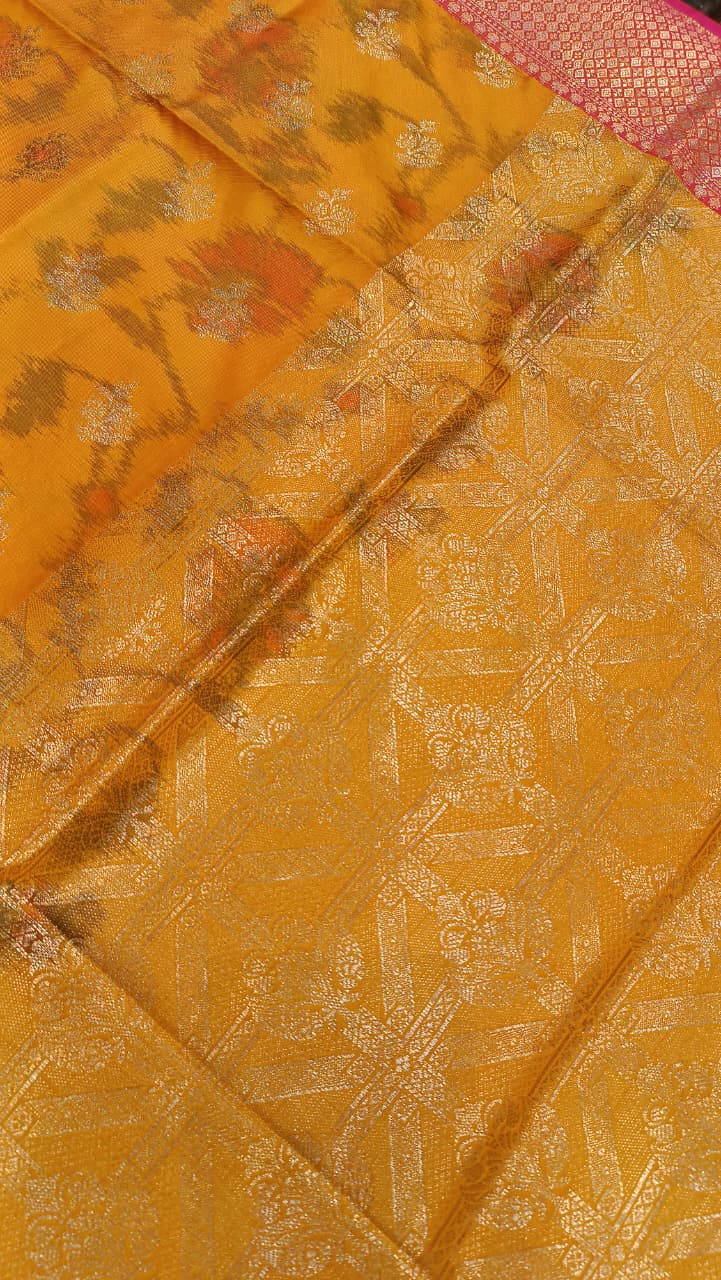 Pochampalli Design Tissue Silk Saree | New Collection — Manglam Banaras Varanasi