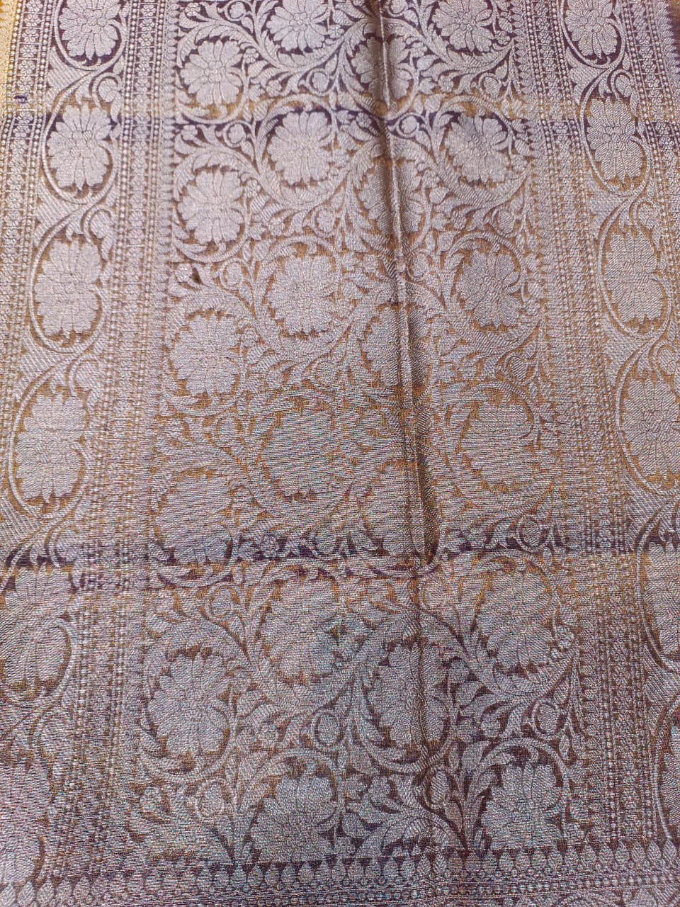 Leheriya Tissue Silk Saree with Booti | Festive Saree from Varanasi — Manglam Banaras