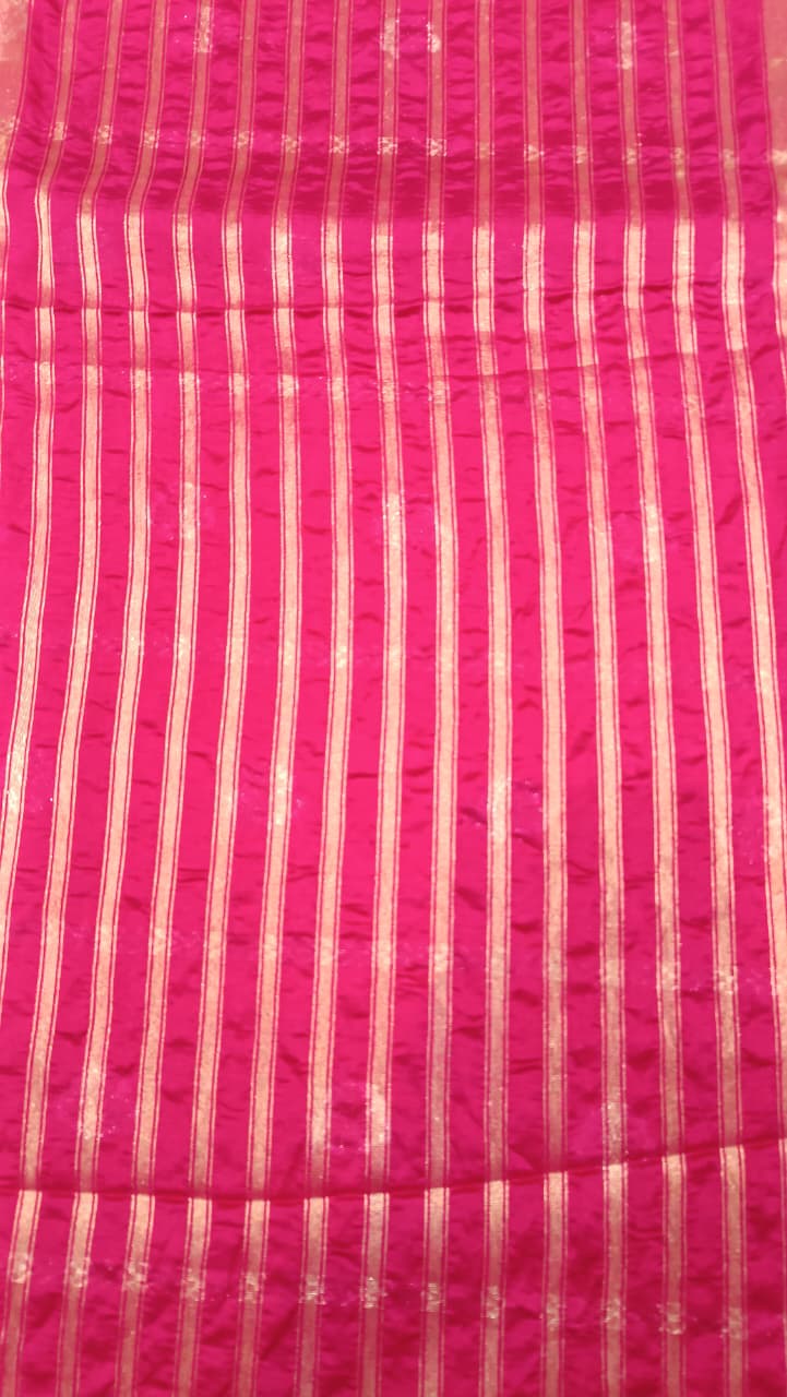 Pink Mango Silk Saree with Zari Weaving | Manglam Banaras Varanasi