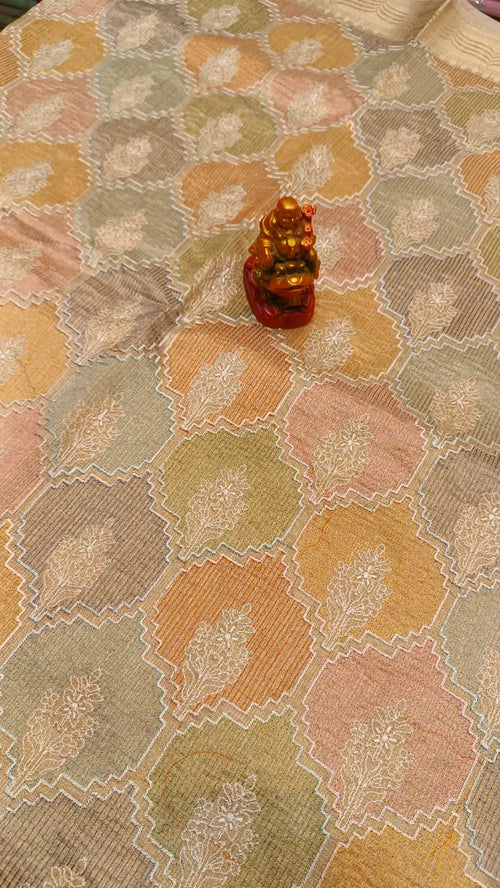Banarasi  Indira Kota Tissue Saree | Embroidery Collection — Manglam Banaras